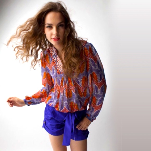 Nieves Lavi Silk Blouse - Picture 1 of 7